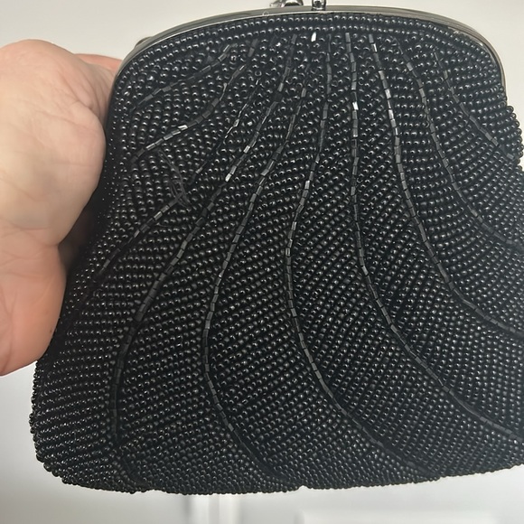 NWT Inge Christopher beaded purse/evening bag Rhinestone clasp - Picture 4 of 7